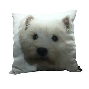 LAVA Westie West Highland Terrier Cushion Throw Accent Pillow 16“‎ x 16“